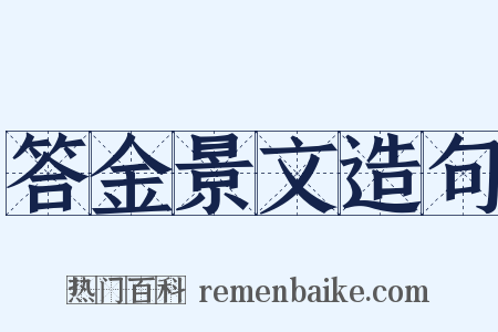 答金景文造句是什么意思的图片